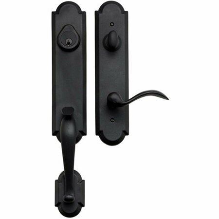 DELANEY DESIGNER Castille Handleset - Single Cylinder, Aged Black 660809